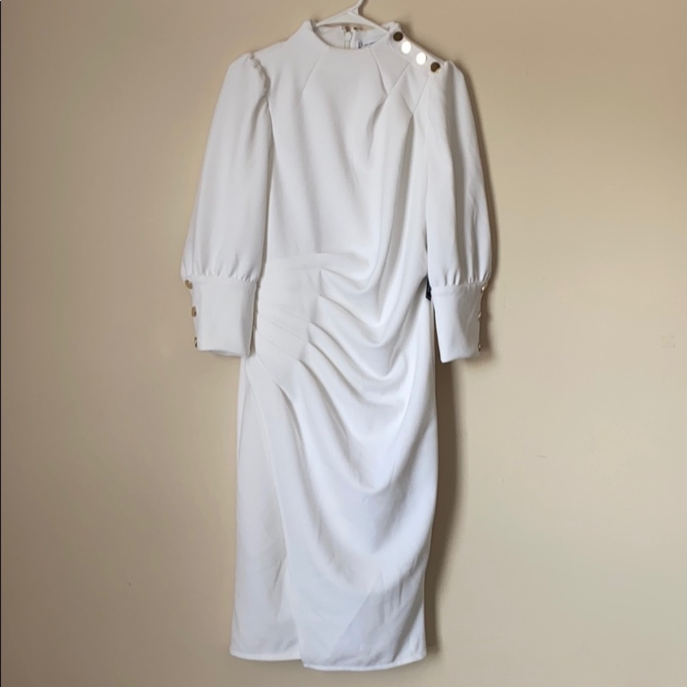 New York & Company Button-Accent Dress